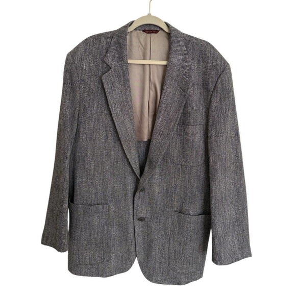 Joseph and Feiss Dillard's Sports Coat Men’s 48 Regular Gray Tweed Blazer USA - Picture 1 of 15